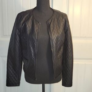 Faux Leather Patterened Jacket
